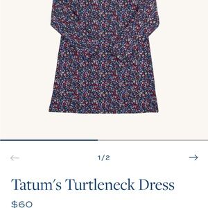 Tatum’s Fairfax farm Floral Turtleneck Kids Dress